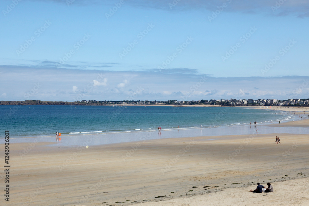 Great beach of Saint Malo in Brittany, France. Great beach of Saint Malo in Brittany, France.