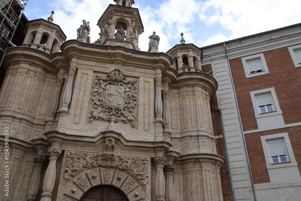baroque (?) church (st john of latran) in valladolid in spain baroque (?) church (st john of latran) in valladolid in spain