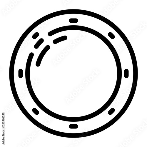 porthole cut line icon