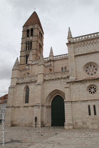 medieval church (santa maria de la antigua) in valladolid in spain 