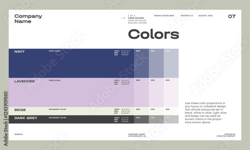 Brand identity guideline template to create visual identity of your company.