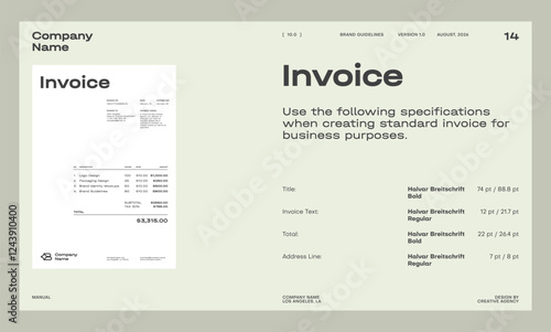 Brand identity guideline template to create visual identity of your company.