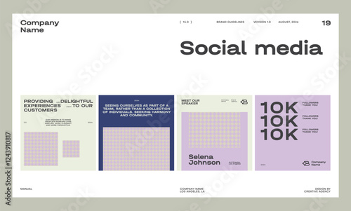 Brand identity guideline template to create visual identity of your company.