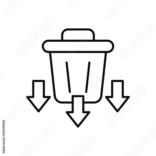 Waste Reduction icon vector stock illustration