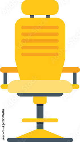 Modern office chair with adjustable height and armrests on white background