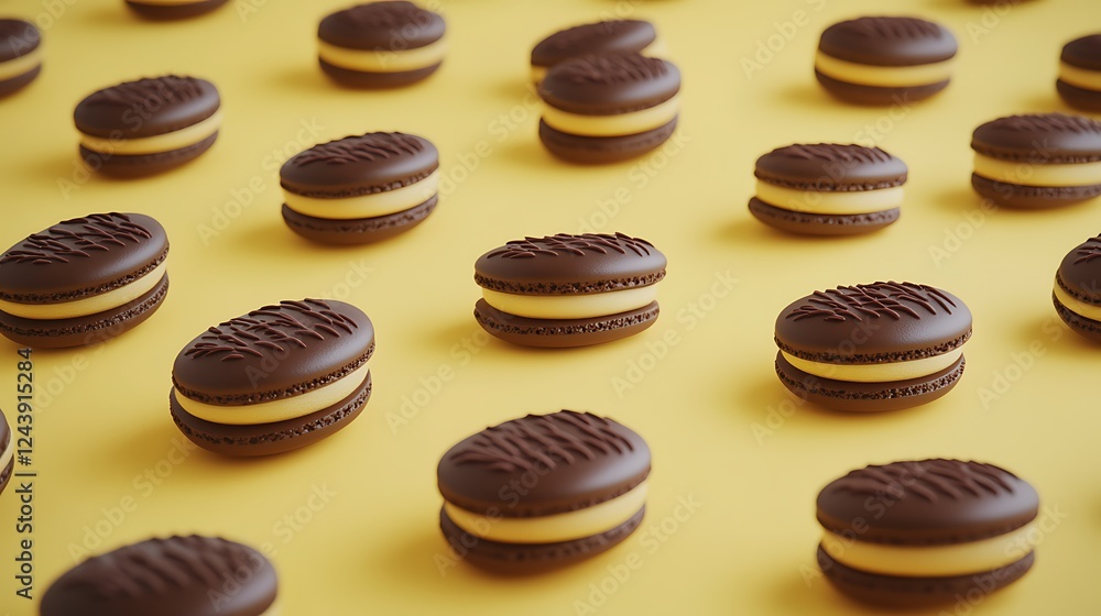 Repetitive Brown Macaron Symmetry Repetitive Brown Macaron Symmetry