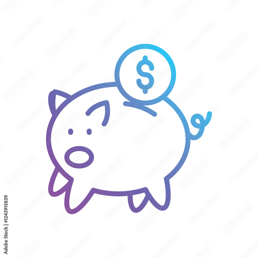 Piggybank vector icon