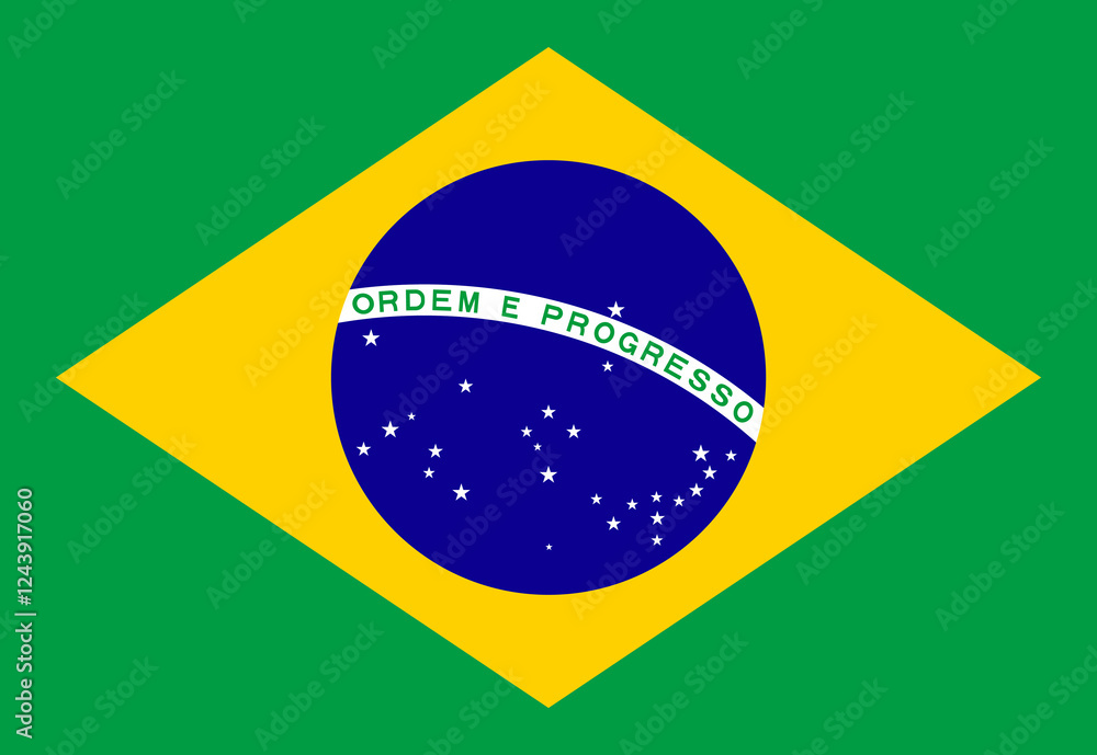 Obraz premium Brazil flag illustrator national