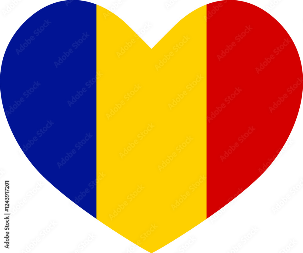 heart shaped icon Romania flag illustrator national of vector heart shaped icon Romania flag illustrator national of vector