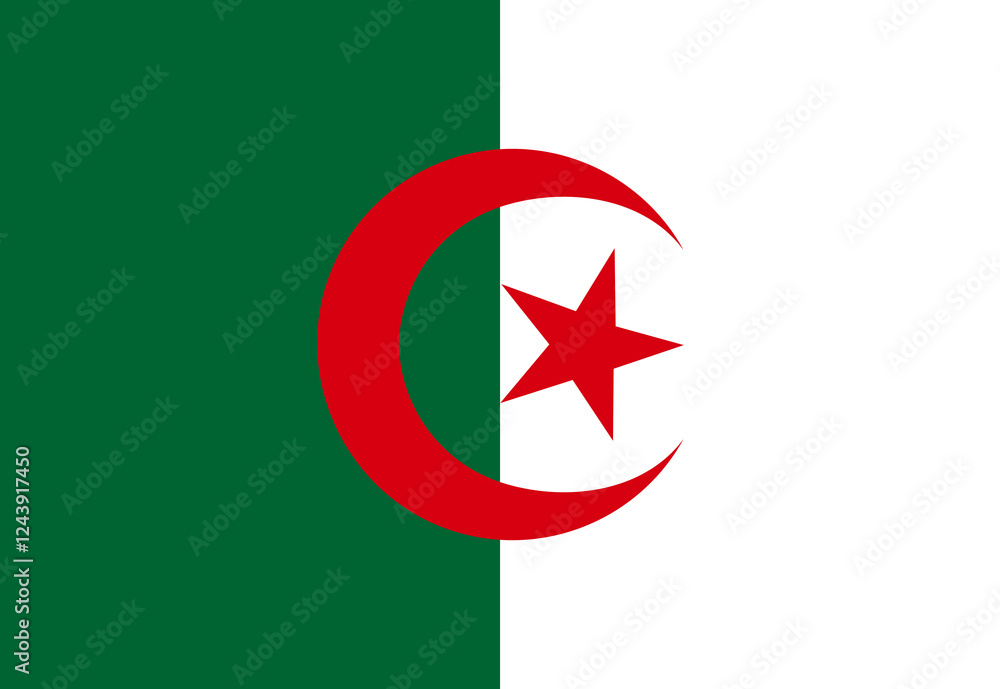 algeria flag illustrator national algeria flag illustrator national