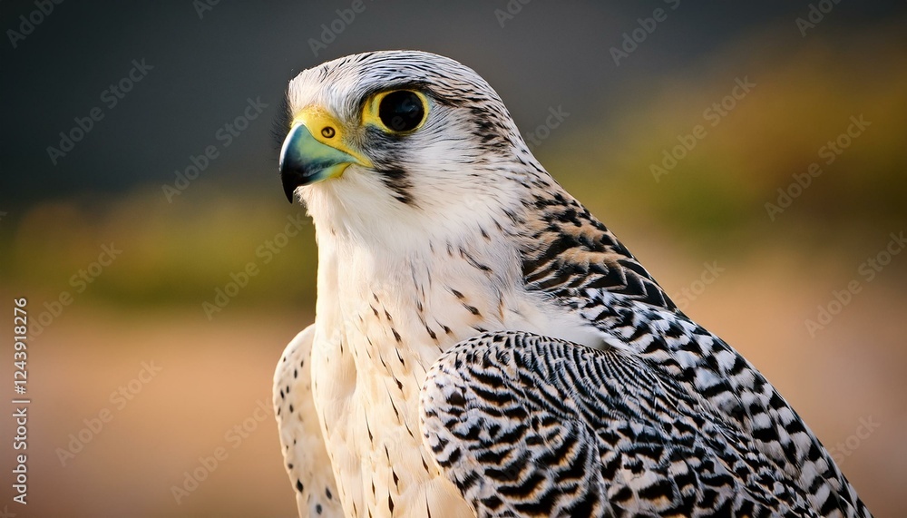 Obraz premium saker falcon falco cherrug close up
