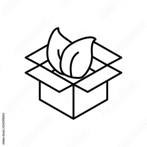 Sustainable Packaging icon vector stock illustration