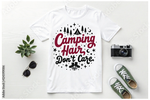 Camping t-shirt design Outdoors, Nature, Wilderness, Campfire