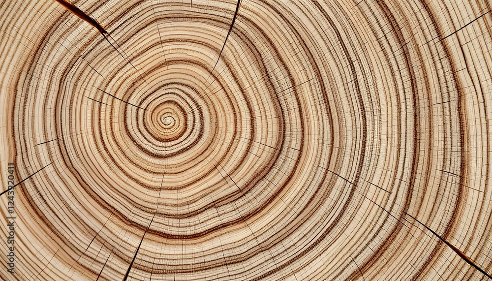 Naklejka premium Stunning Tree Rings Wood Texture Background Image