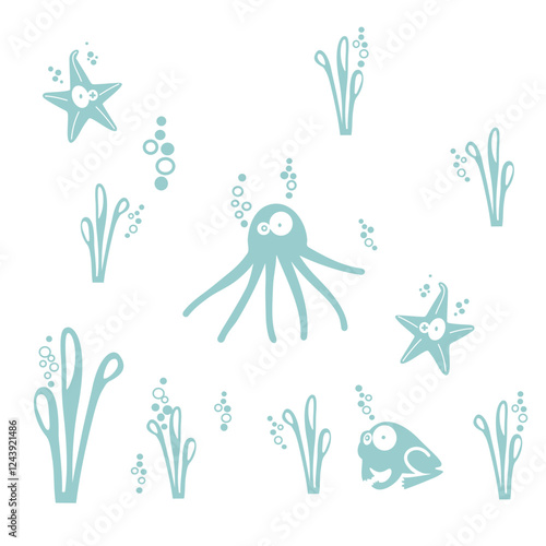 Dibujos de animales marinos