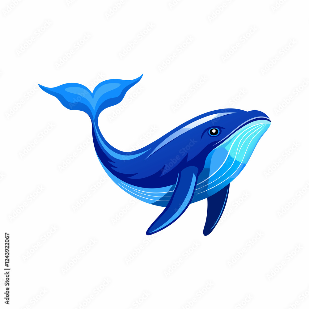 Fototapeta premium vector illustration of a cartoon shark