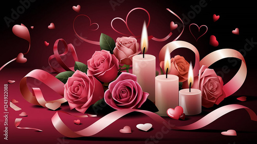 candles and roses