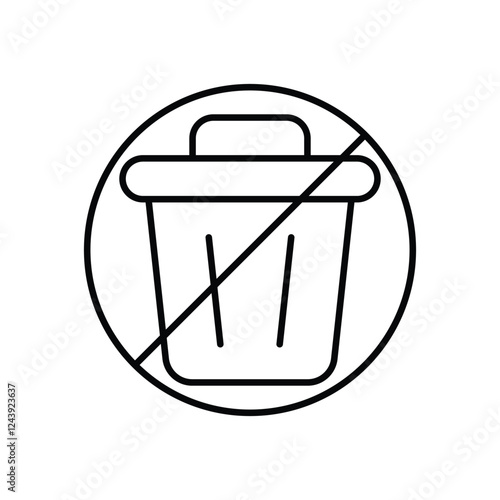 Zero Waste icon vector stock illustration