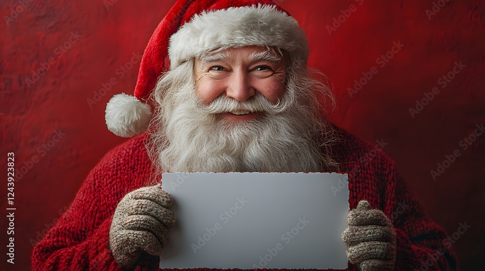 Santa Claus Reading a Letter in a Cozy Holiday Setting Santa Claus Reading a Letter in a Cozy Holiday Setting