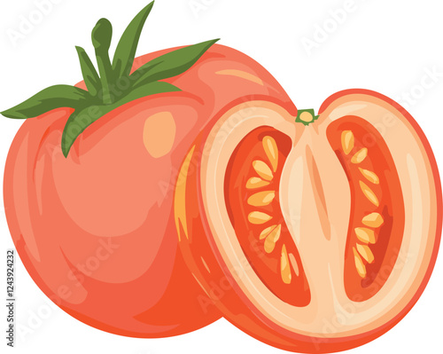 illustration of red tomato