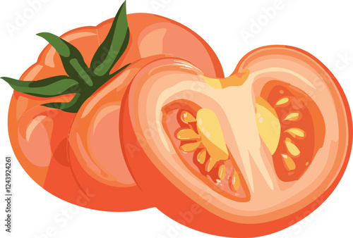 illustration of red tomato