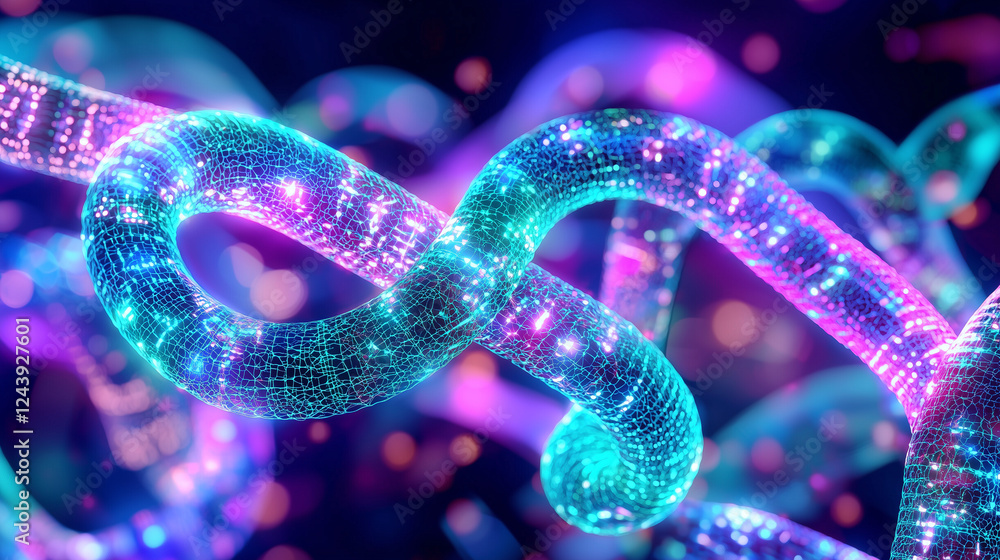 Abstract Futuristic Nano Imaging Patterns with Neon Colors Abstract Futuristic Nano Imaging Patterns with Neon Colors