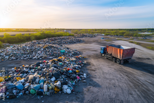 Wallpaper Mural Aerial view of abandoned garbage land, Landscape view of landfill with trash hills, Mountain landfill with plenty of trash and garbage.	
 Torontodigital.ca