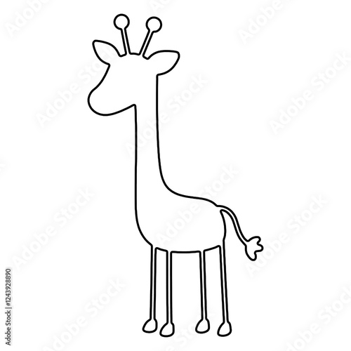 Giraffe Outline | Giraffe Illustration | Giraffe Drawing