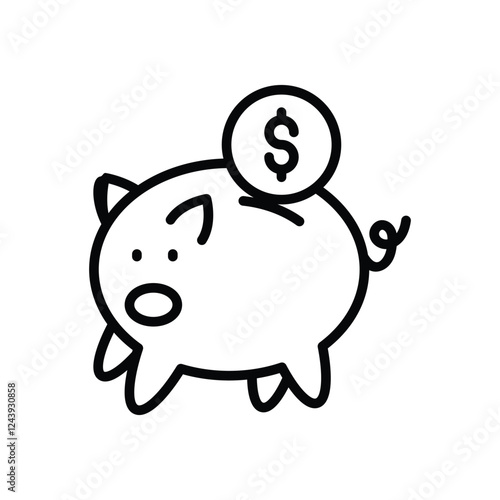 Piggybank vector icon