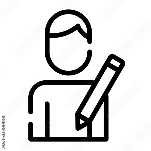 writer avatar cut line icon