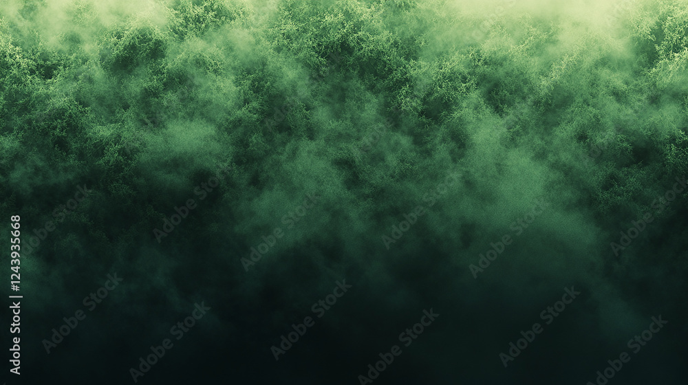Dense fog covering a dark forest Dense fog covering a dark forest
