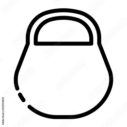 barbel cut line icon