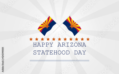 Happy Arizona Statehood Day template, Arizona Statehood Day February 14 Stock images, statehood day