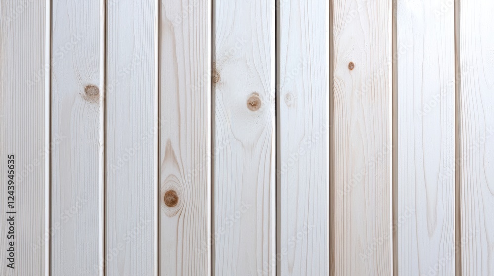 Obraz premium White Washed Vertical Wood Paneling Texture Background