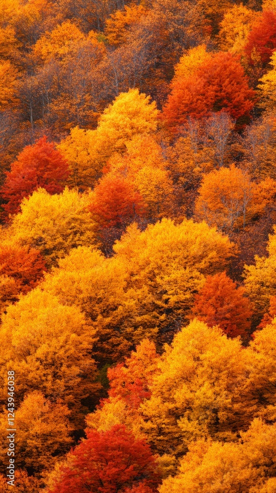 Colorful trees displaying their vibrant foliage during peak autumn season, creating a breathtaking natural landscape filled with brilliant shades of orange, red, and yellow Colorful trees displaying their vibrant foliage during peak autumn season, creating a breathtaking natural landscape filled with brilliant shades of orange, red, and yellow