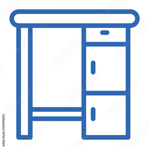 office desk color icon