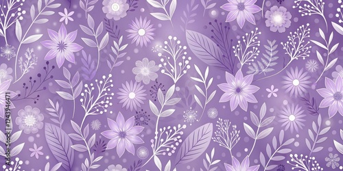 Lilac Floral Pattern A Delicate and Elegant Seamless Design for Textile and Wallpaper
