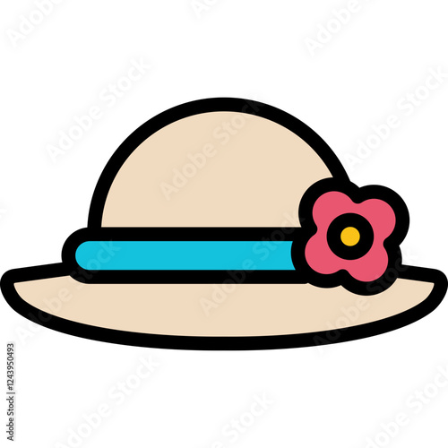 women hat icon
