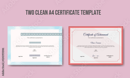 Two Simple, minimal and clean certificate  template