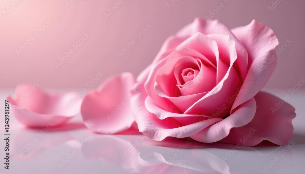 Soft pink rose petals unfolding near glass surface, petal, soft, flower Soft pink rose petals unfolding near glass surface, petal, soft, flower