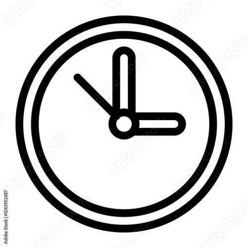 wall clock line icon