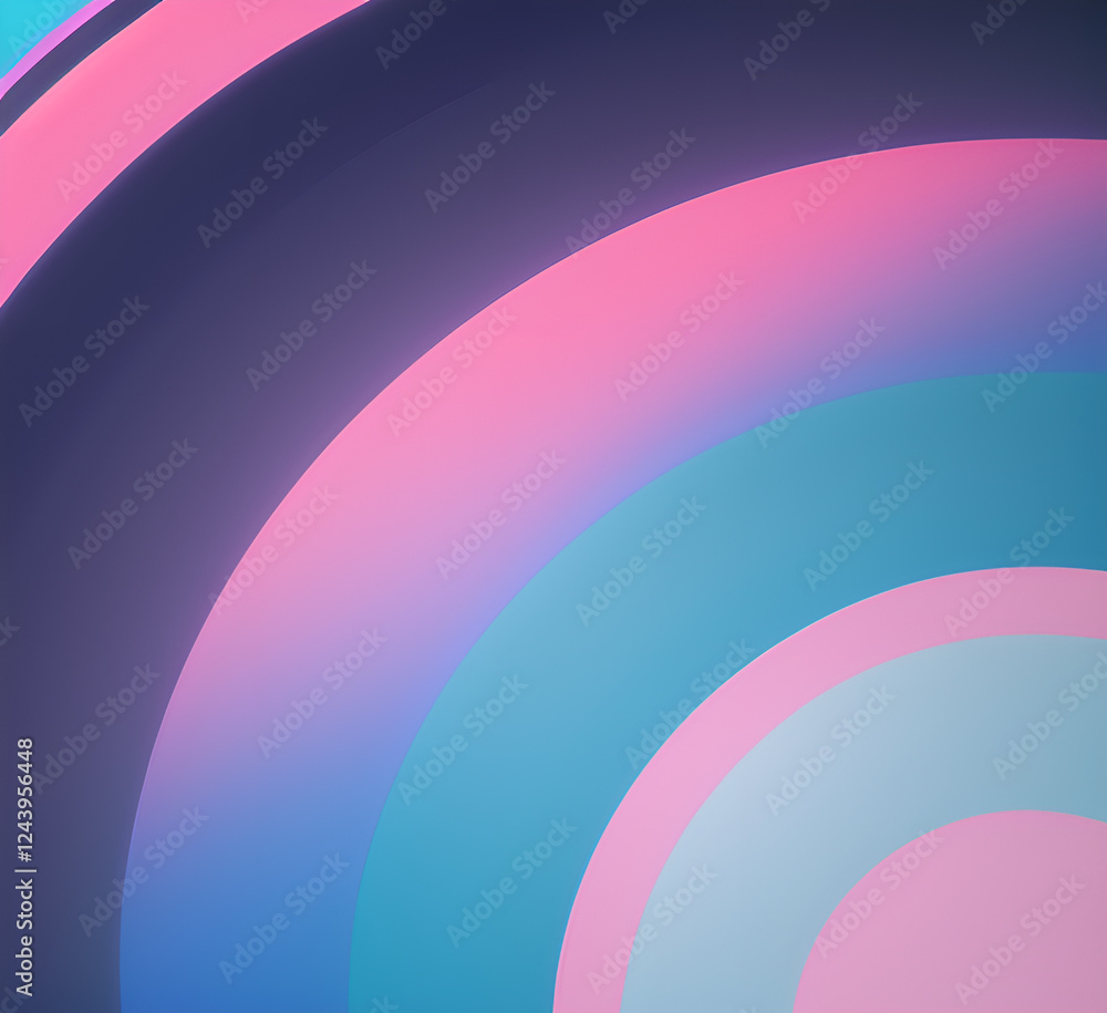 Obraz premium Violet design art of abstract illusion of spiral with geometric shapes of pink and violet lines.Radial motion blur background.Long time exposure.Concept of cyber highway,hyperspace.generative ai