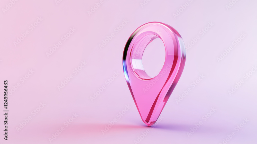 3D location pin icon against a soft gradient background. The design is modern and sleek, with smooth curves and reflections highlighting its polished. Isolated on pure white. 3D location pin icon against a soft gradient background. The design is modern and sleek, with smooth curves and reflections highlighting its polished. Isolated on pure white.