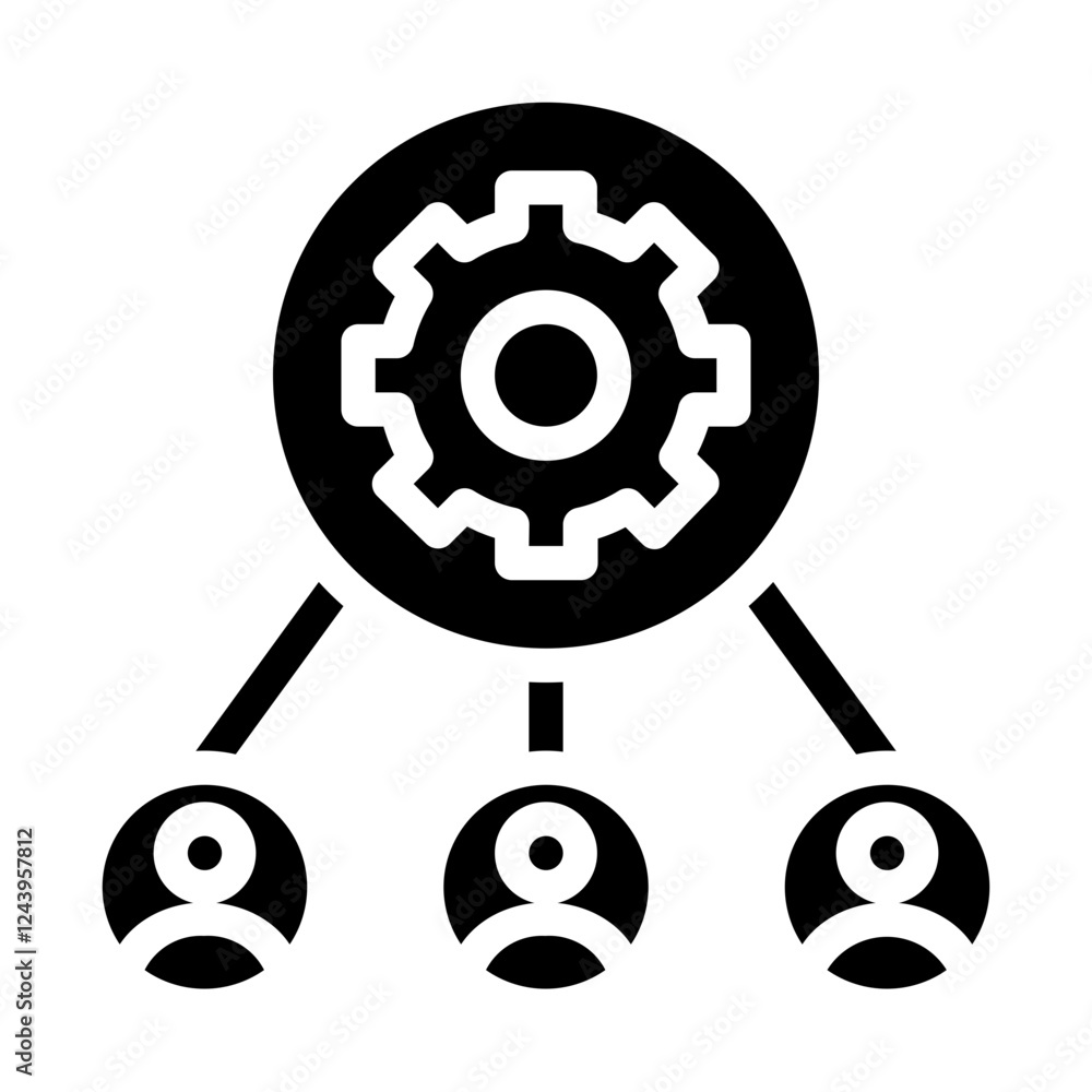employee management solid icon employee management solid icon