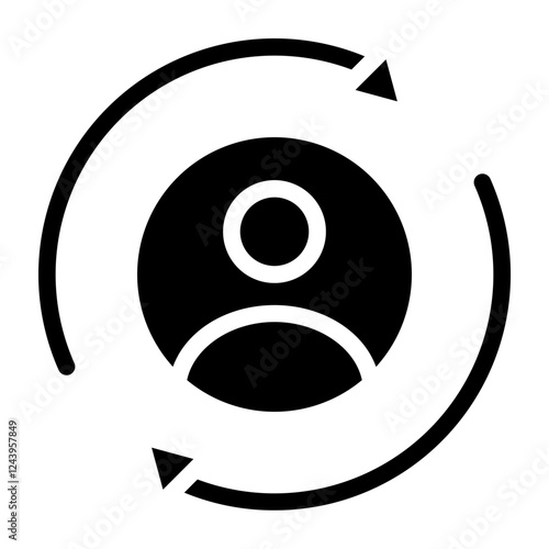 employee regeneration solid icon