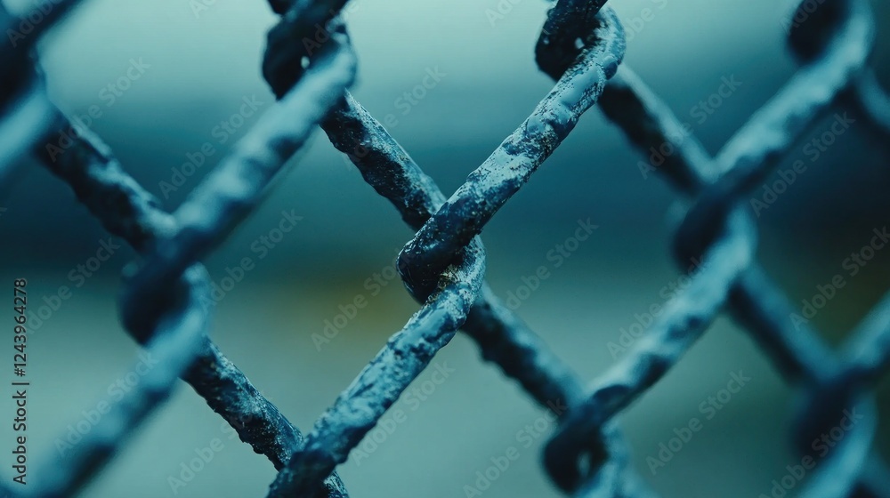 Close-up of rusted metal chain-link fence outdoors Close-up of rusted metal chain-link fence outdoors
