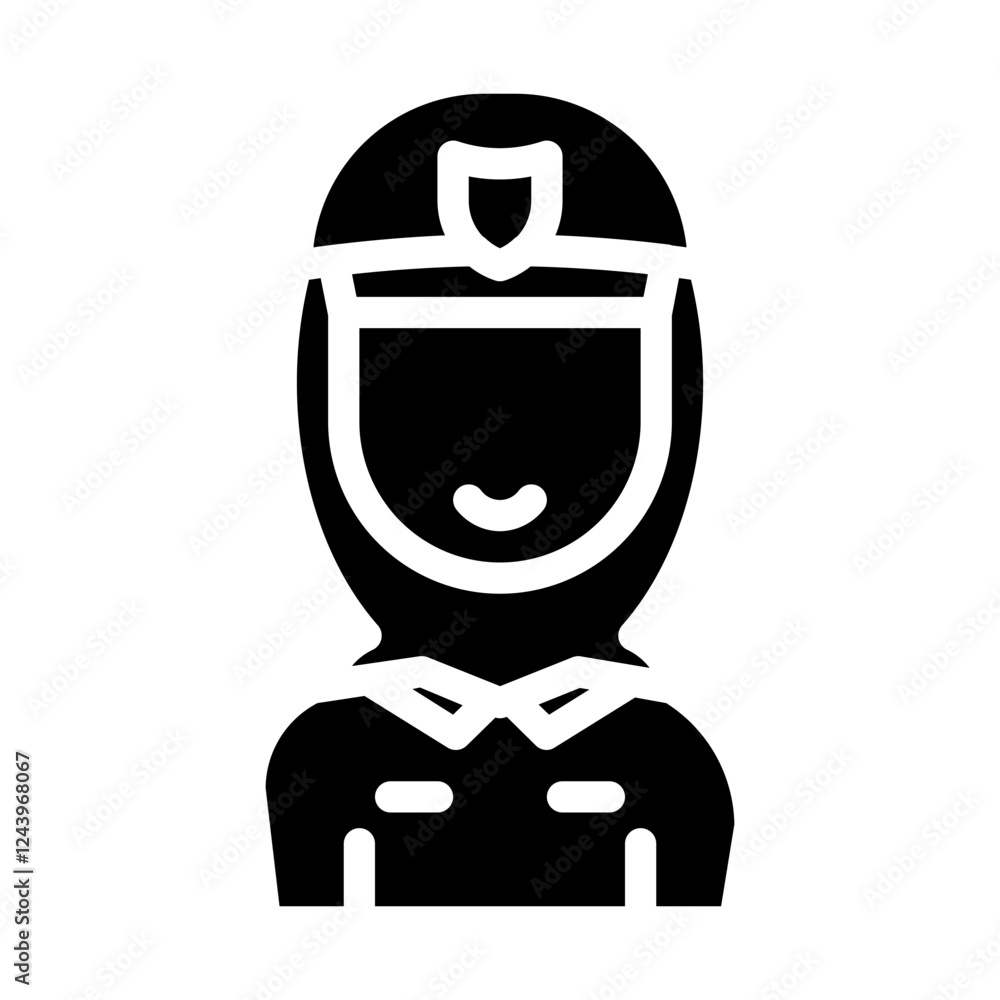 Muslim policewoman avatar solid icon solid icon Muslim policewoman avatar solid icon solid icon