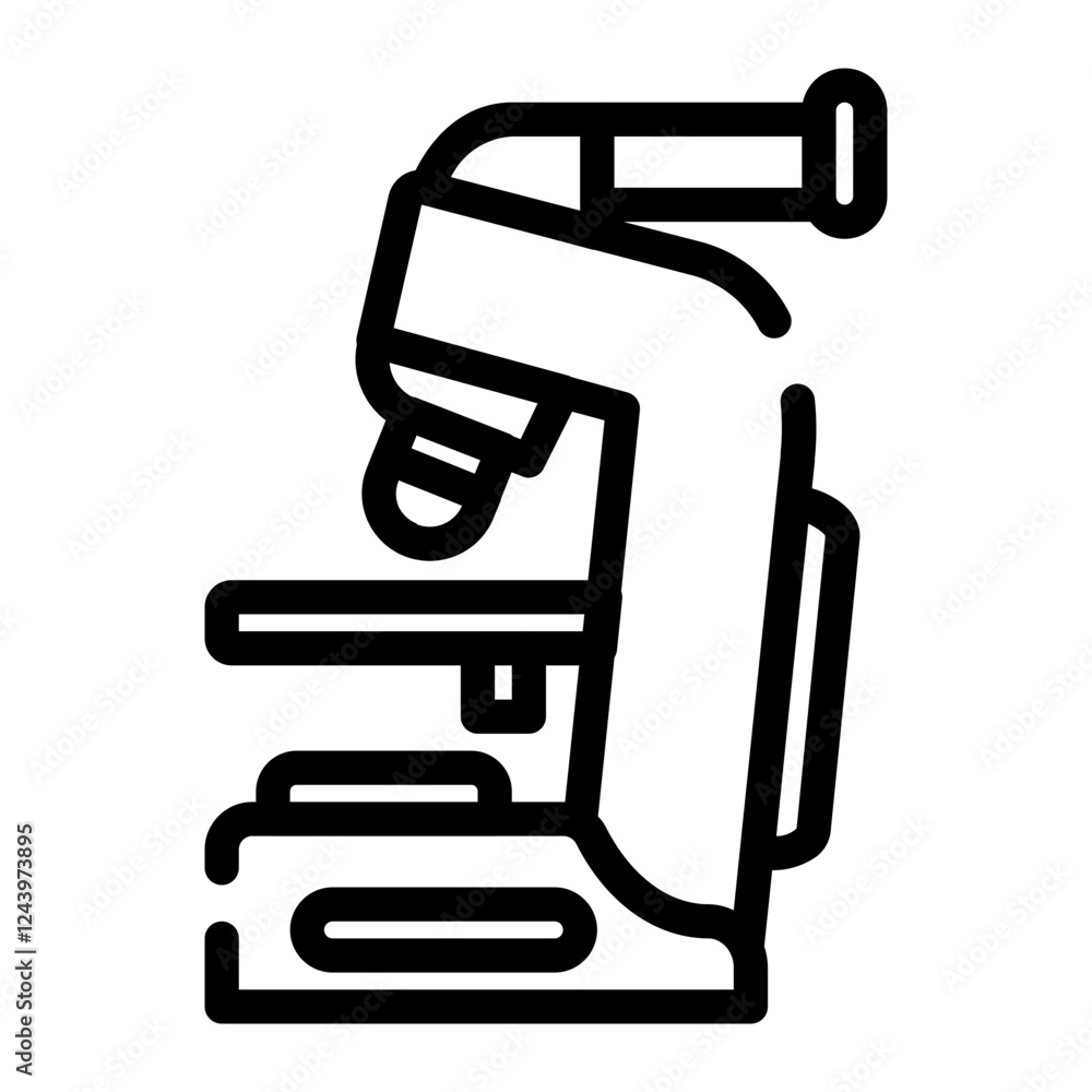 microscope cut line icon microscope cut line icon
