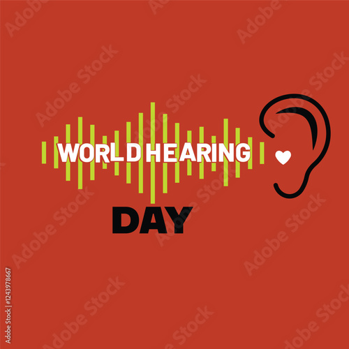 A vibrant graphic design celebrating World Hearing Day.