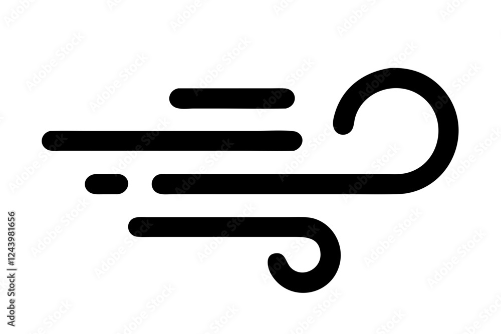 Blowing Wind Icon - Flat Design for Apps and Websites Blowing Wind Icon - Flat Design for Apps and Websites